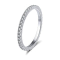 S925 Sterling Silver Platinum Zircon Diamond Ring