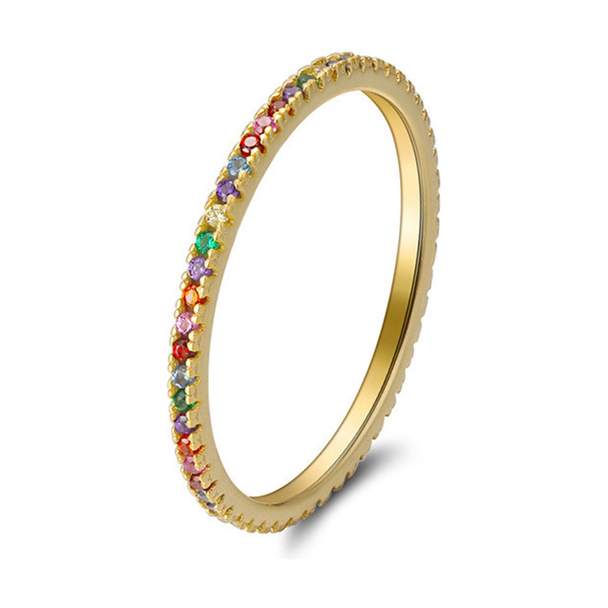S925 Sterling Silver Platinum Zircon Diamond Ring