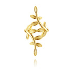 S925 Sterling Silver Smooth Surface Branch Ear