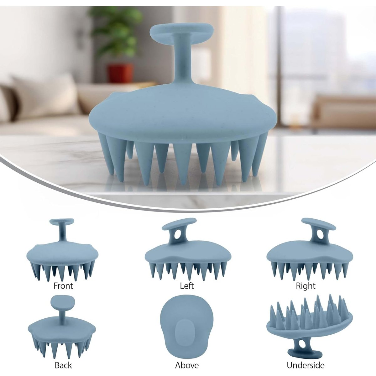 Scalp Massager Shampoo Brush - Silicon Scrubber