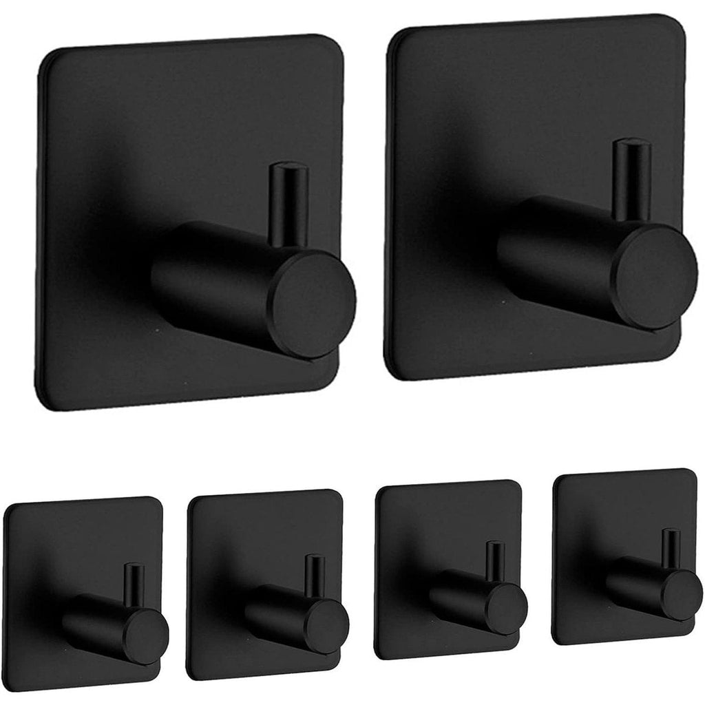 Self-Adhesive Towel Hooks, 6 Pieces
