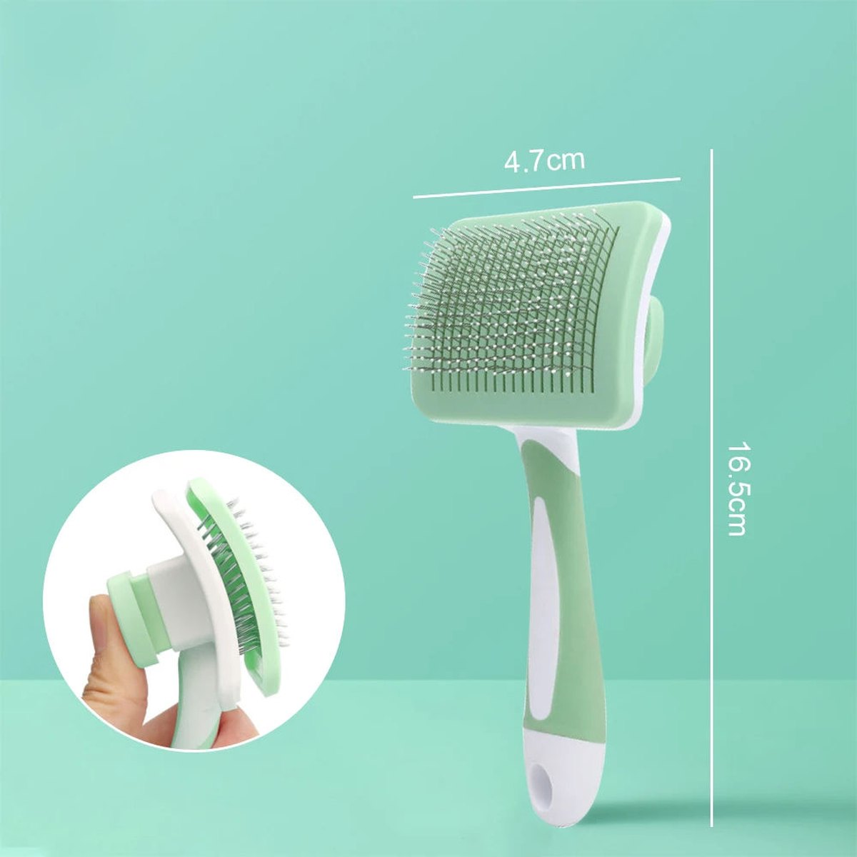 Self Cleaning Slicker Brush Dogs Cats Pets-one