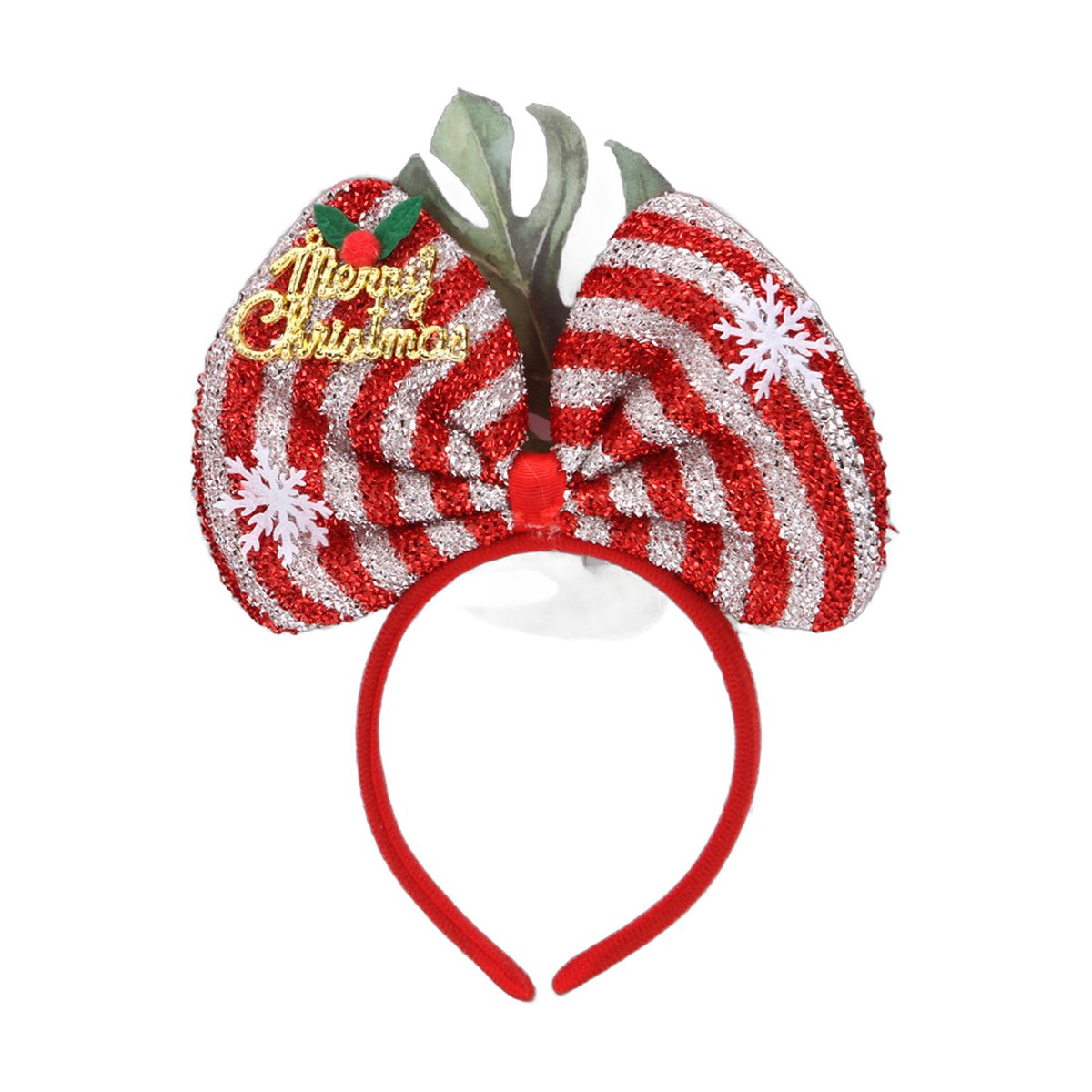 Sequin Christmas Bow Headband