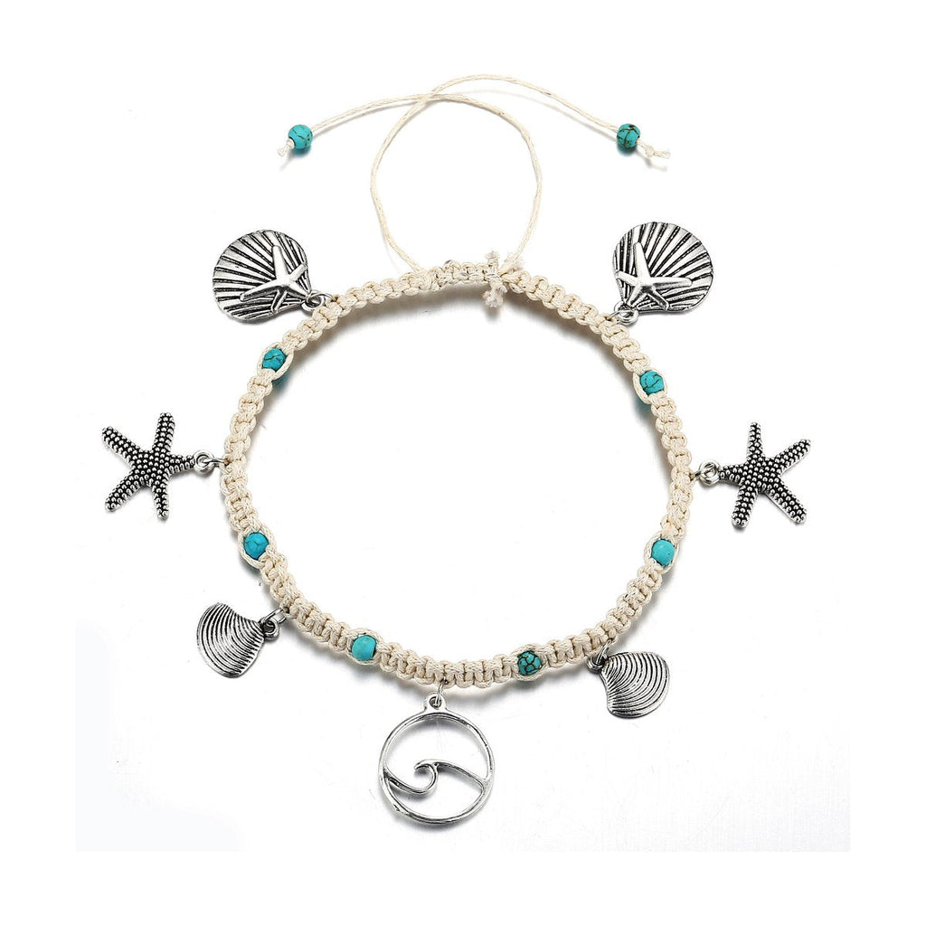 Shell Braided Anklet