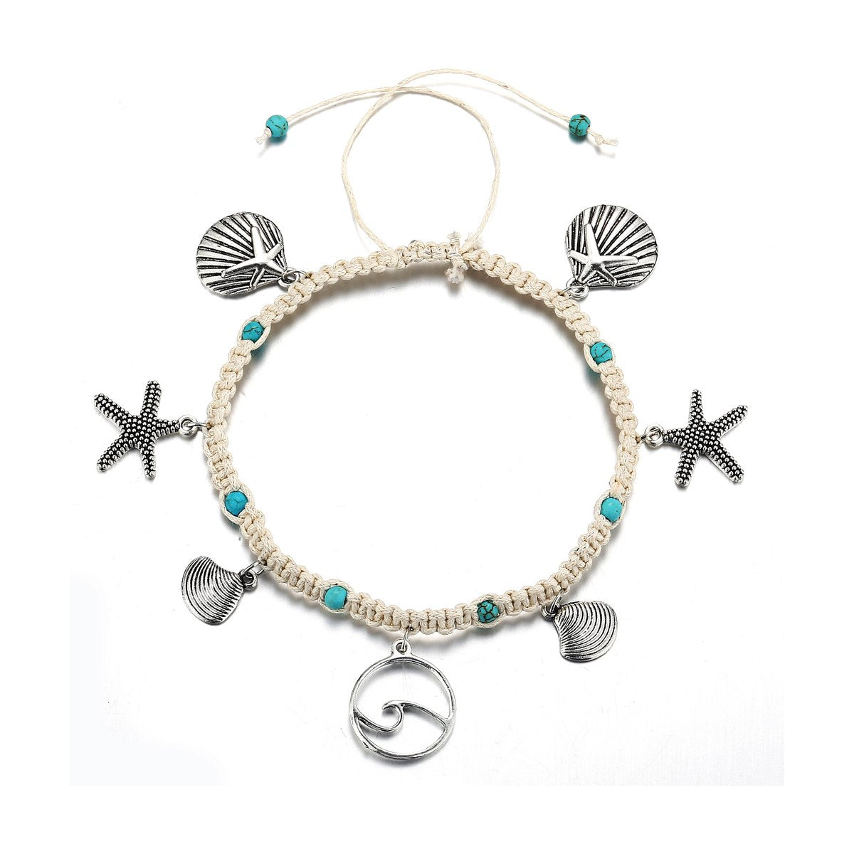 Shell Braided Anklet