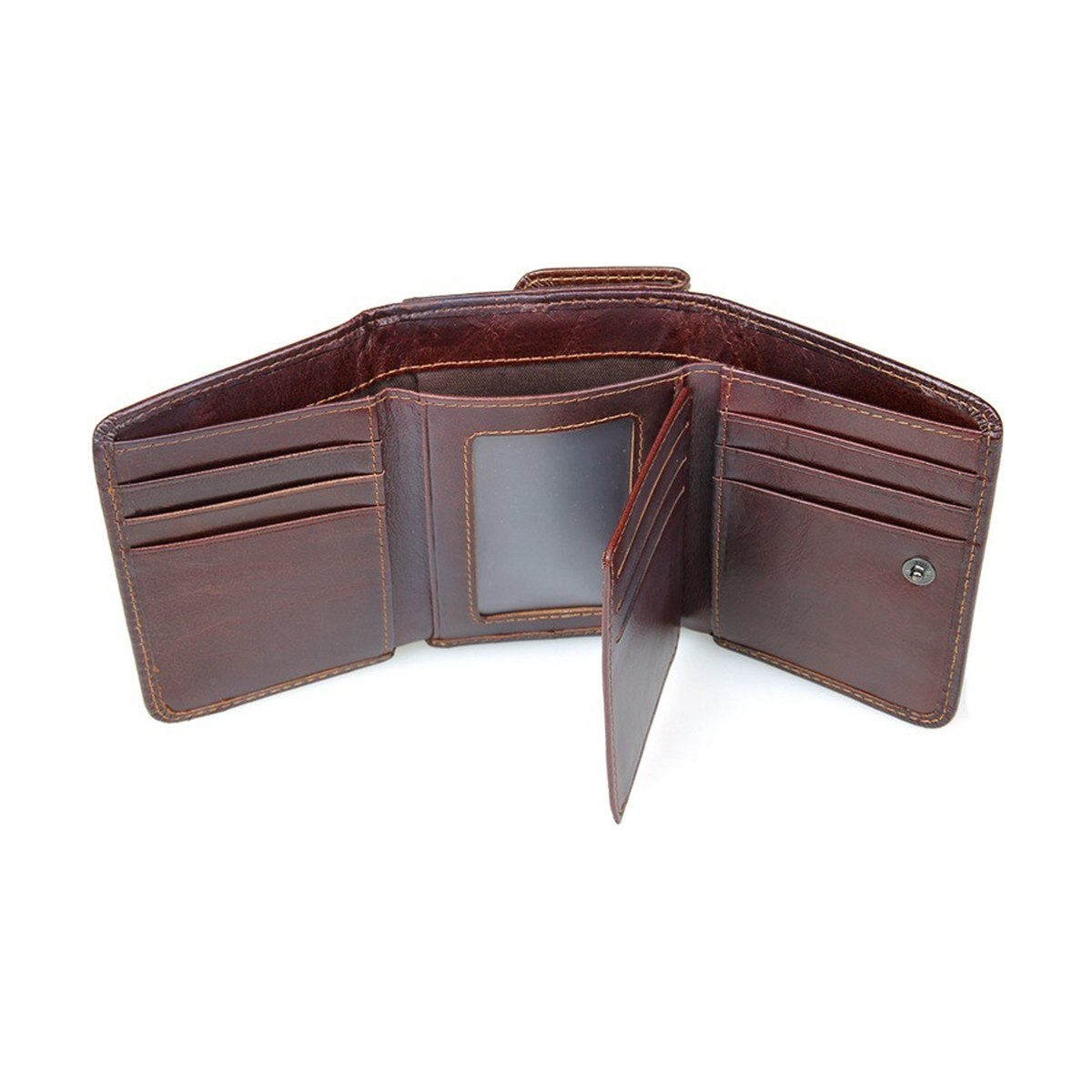 Short Retro Wallet Shielding Anti-scanning Leather