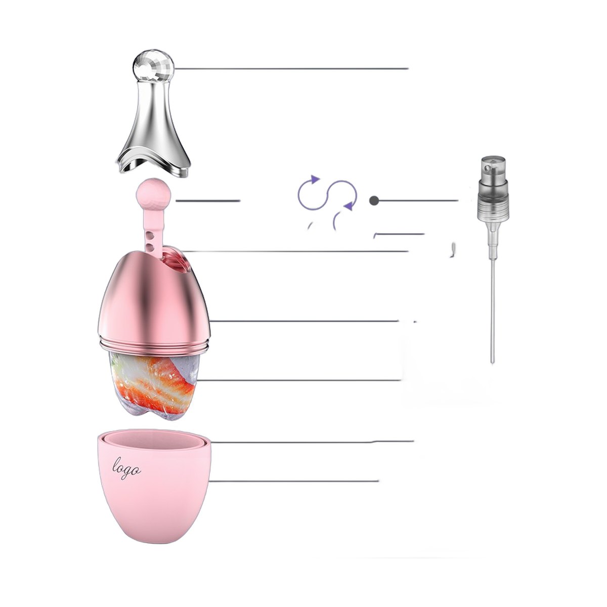 Silicone Ice Cube Face Roller