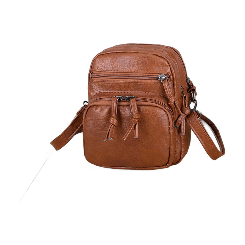 Soft Leather-Look Shoulder Bag