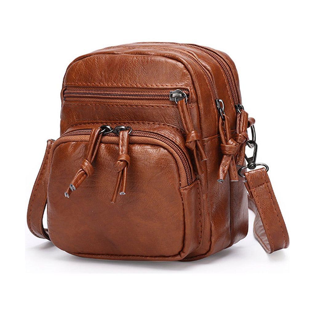Soft Leather-Look Shoulder Bag