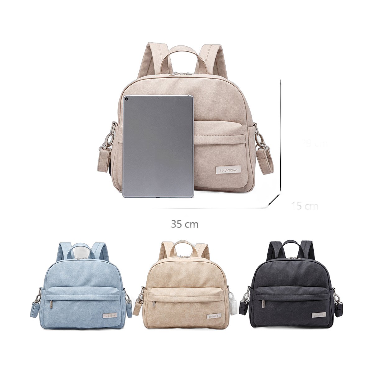 Solid Color Baby Stroller Backpack Mummy Bag