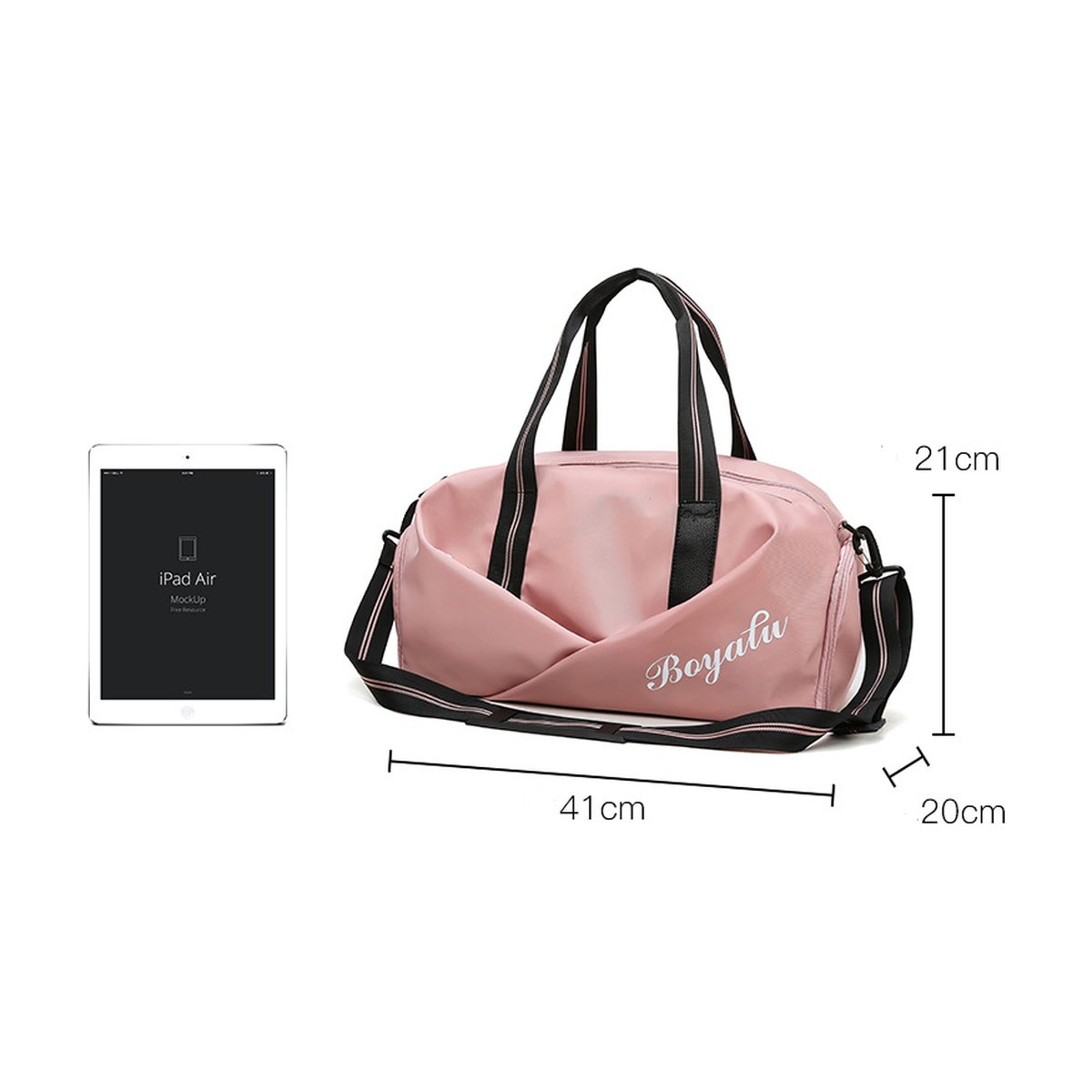 Sports Gym Bag Wet Dry Shoes