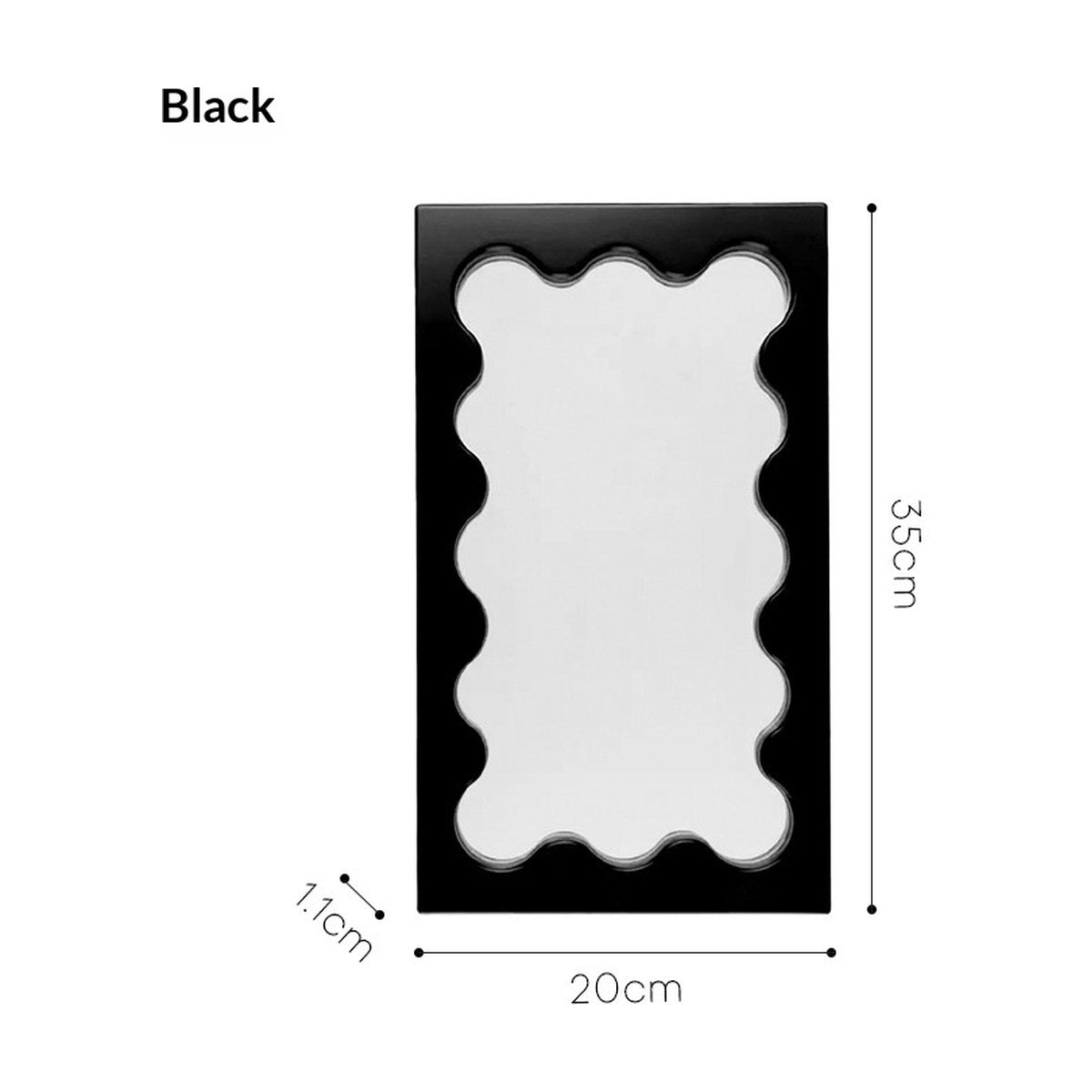Square Wave Pattern Vanity Mirror Wall Entryway