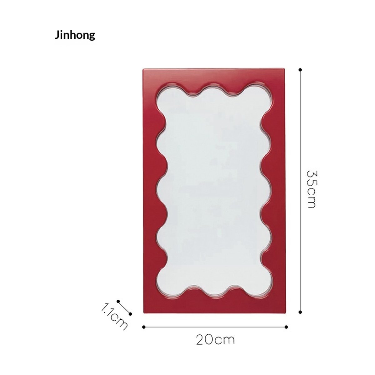 Square Wave Pattern Vanity Mirror Wall Entryway