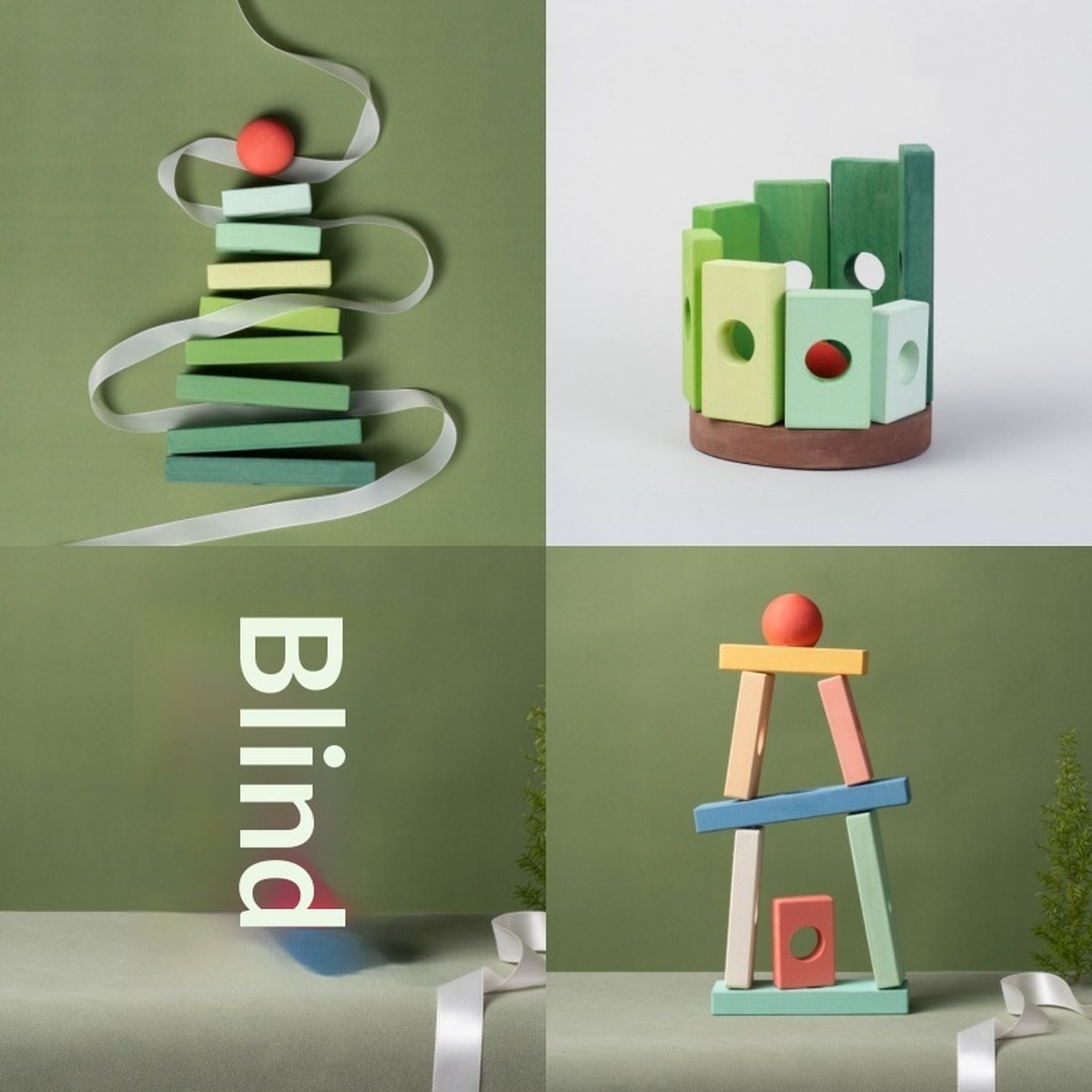 Stacking Tree Tower Toy Building Blocks Ornament