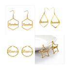 Stainless Steel Initial Hoop Earrings