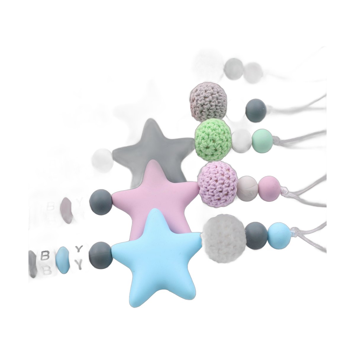 Star Silicone Pacifier Chain
