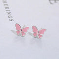 Sterling Silver Stud Earrings Literary Butterfly