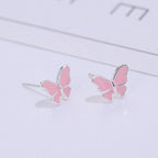 Sterling Silver Stud Earrings Literary Butterfly
