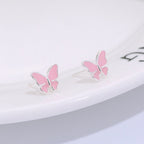 Sterling Silver Stud Earrings Literary Butterfly