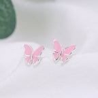 Sterling Silver Stud Earrings Literary Butterfly