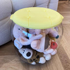 Storage Stool Transparent Can Sit Large Capacity