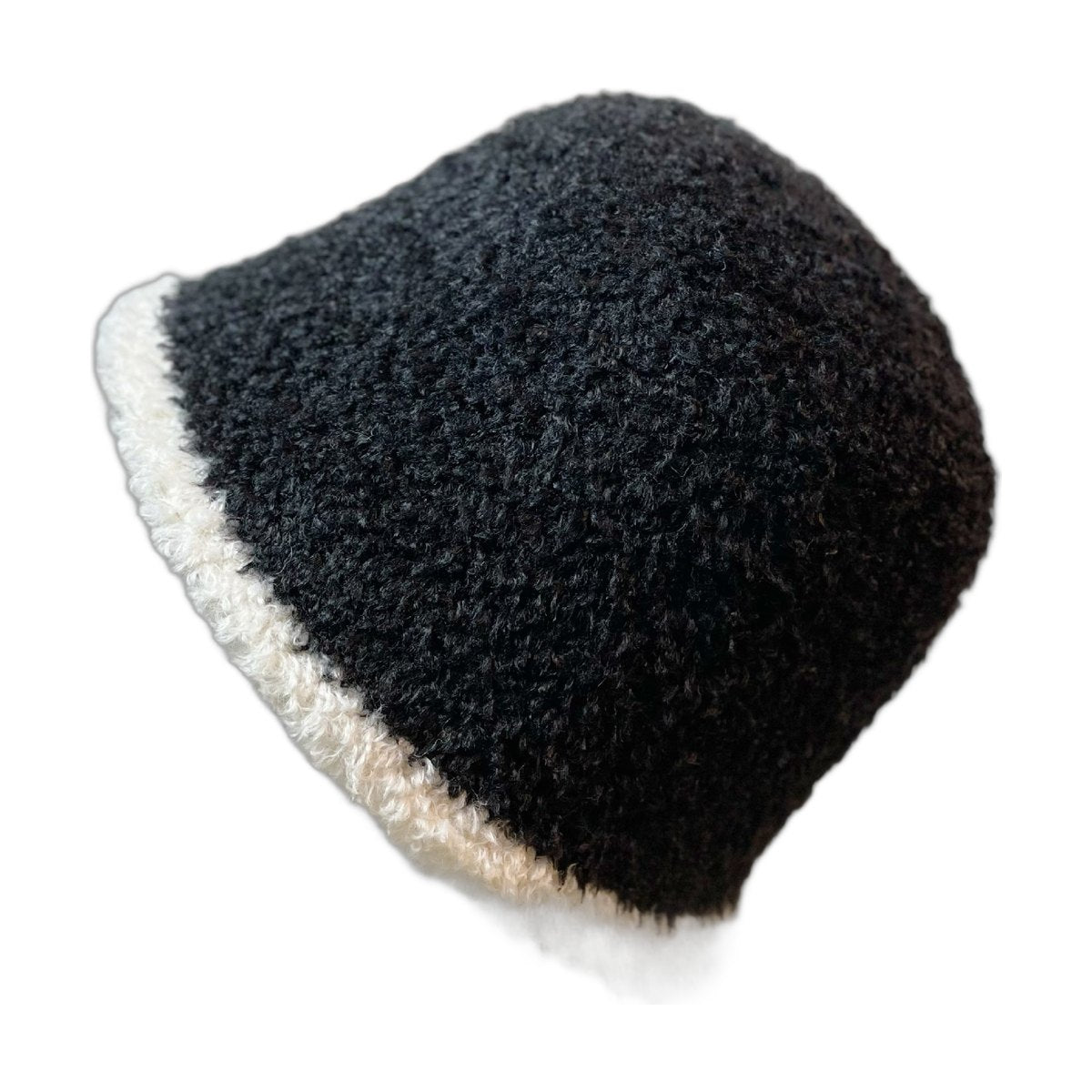 Striped Plush Bucket Hat