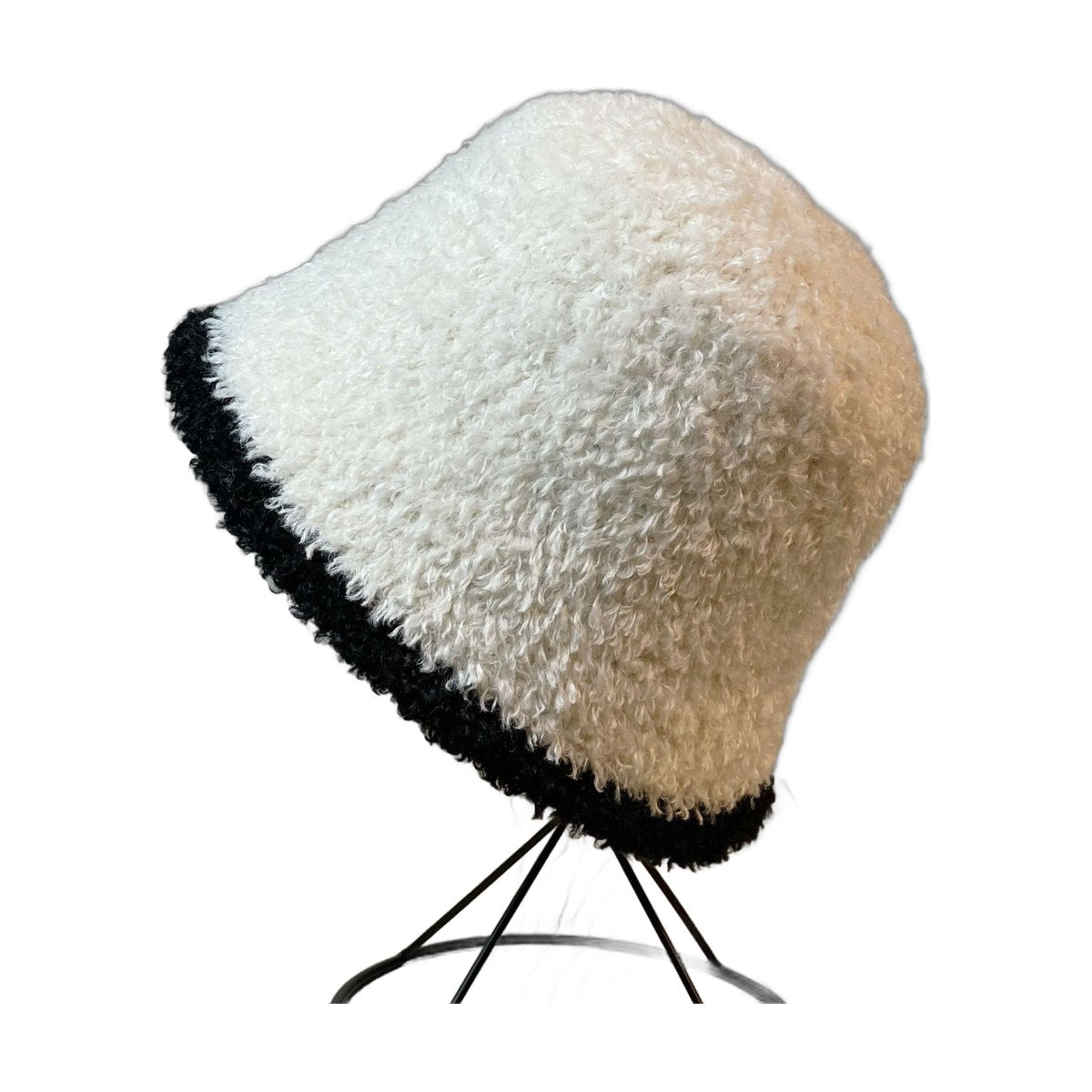 Striped Plush Bucket Hat