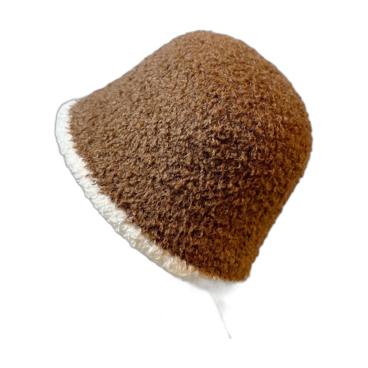 Striped Plush Bucket Hat