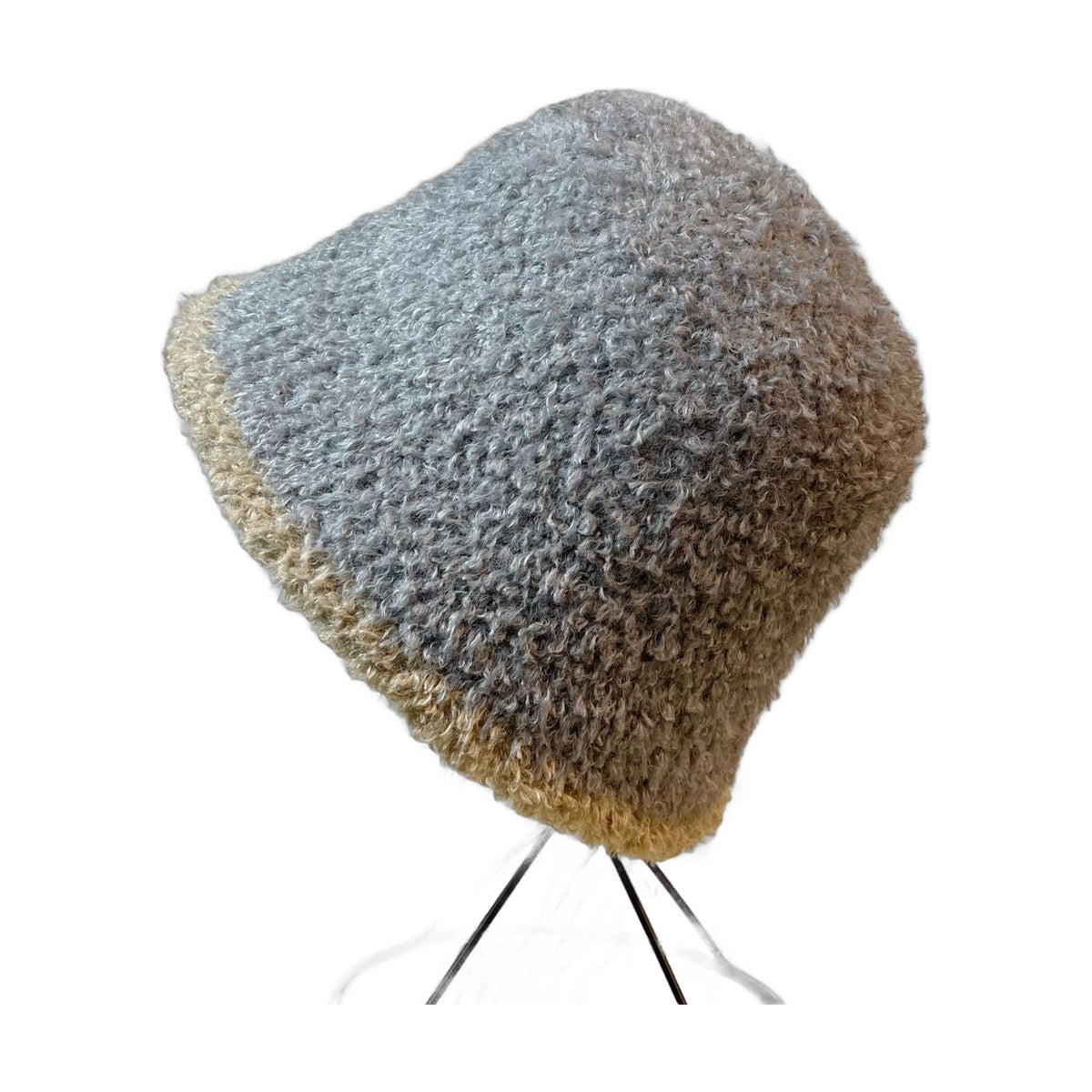 Striped Plush Bucket Hat