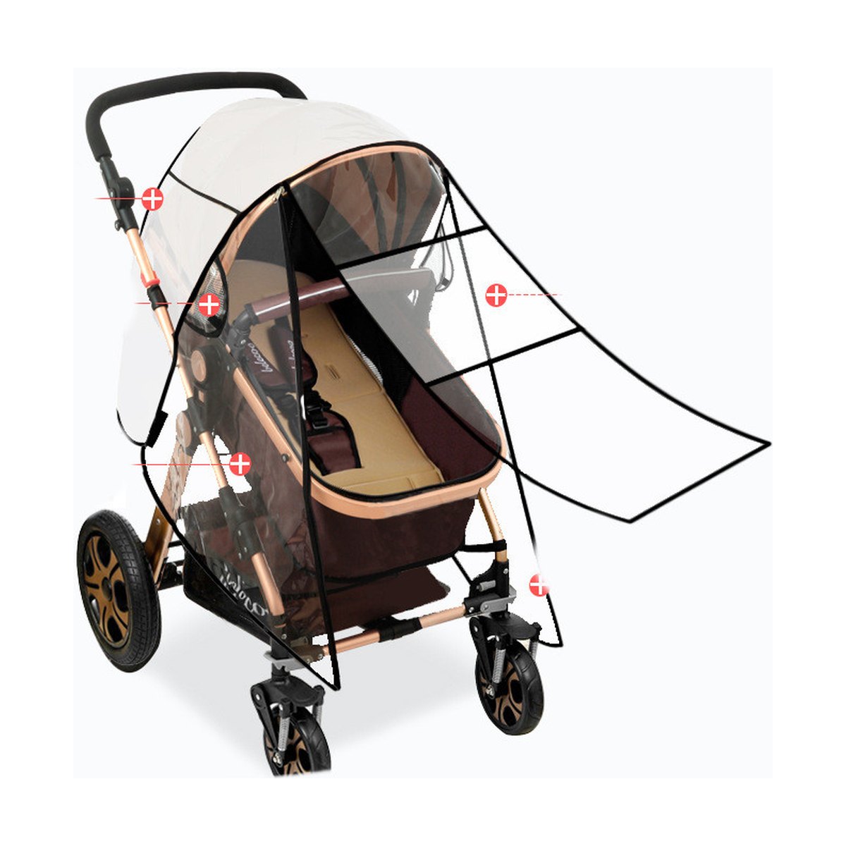 Stroller Universal Rain Cover Canopy