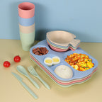 Student Cafeteria Dinner Plate Bowl Cup Utensil