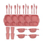 Student Cafeteria Dinner Plate Bowl Cup Utensil
