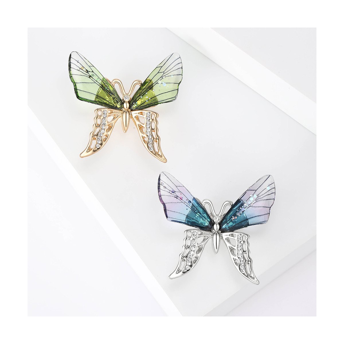 Sweet Rhinestone Brooch Butterfly Insect