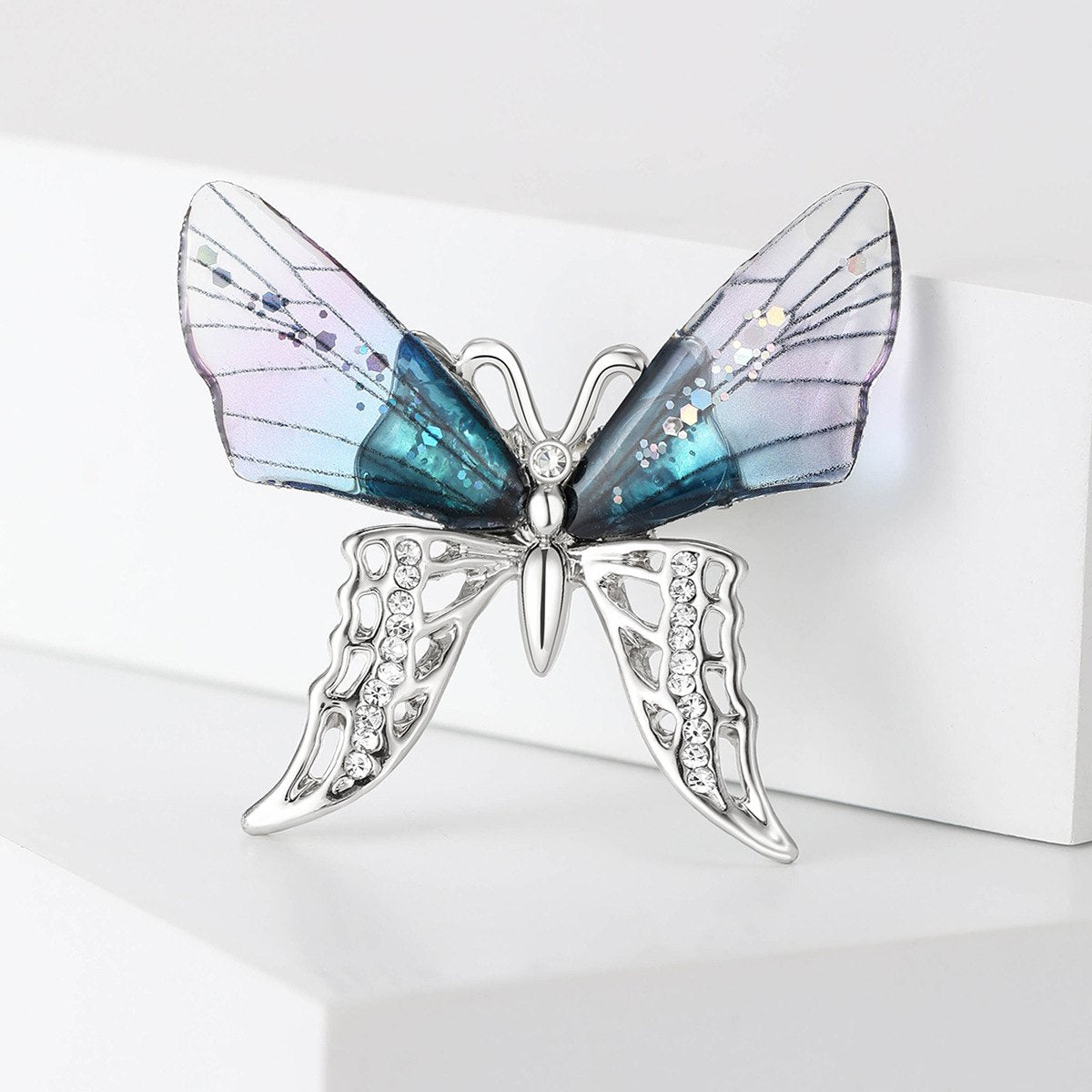 Sweet Rhinestone Brooch Butterfly Insect