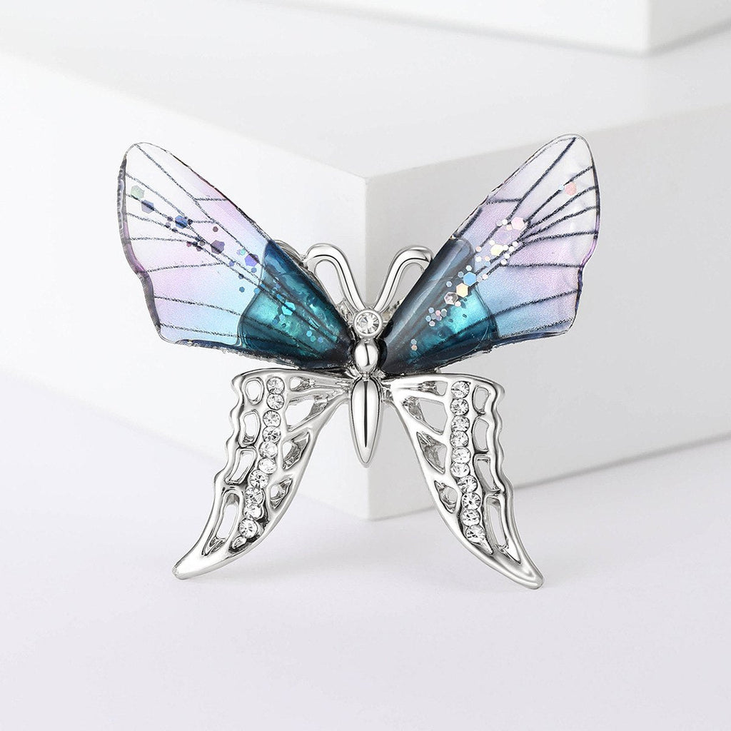 Sweet Rhinestone Brooch Butterfly Insect