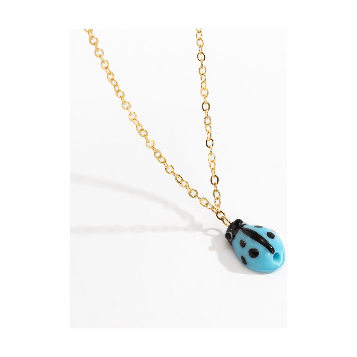 Tag Anklet Metal Thin Chain Glass