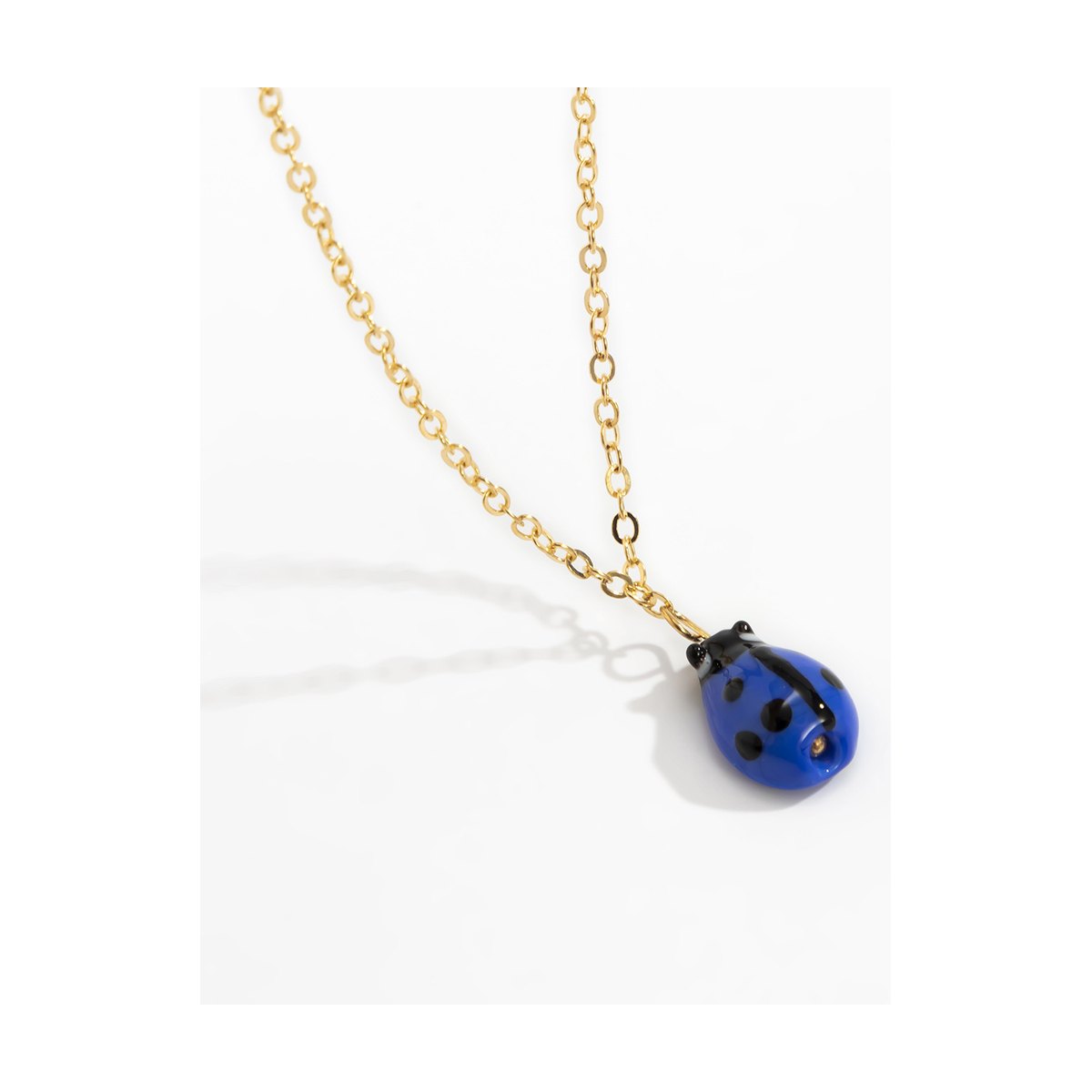 Tag Anklet Metal Thin Chain Glass