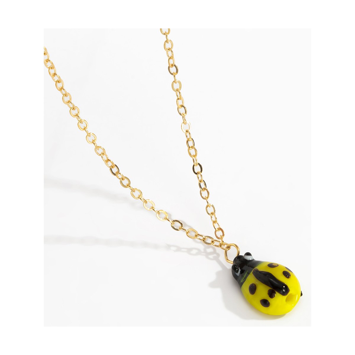 Tag Anklet Metal Thin Chain Glass
