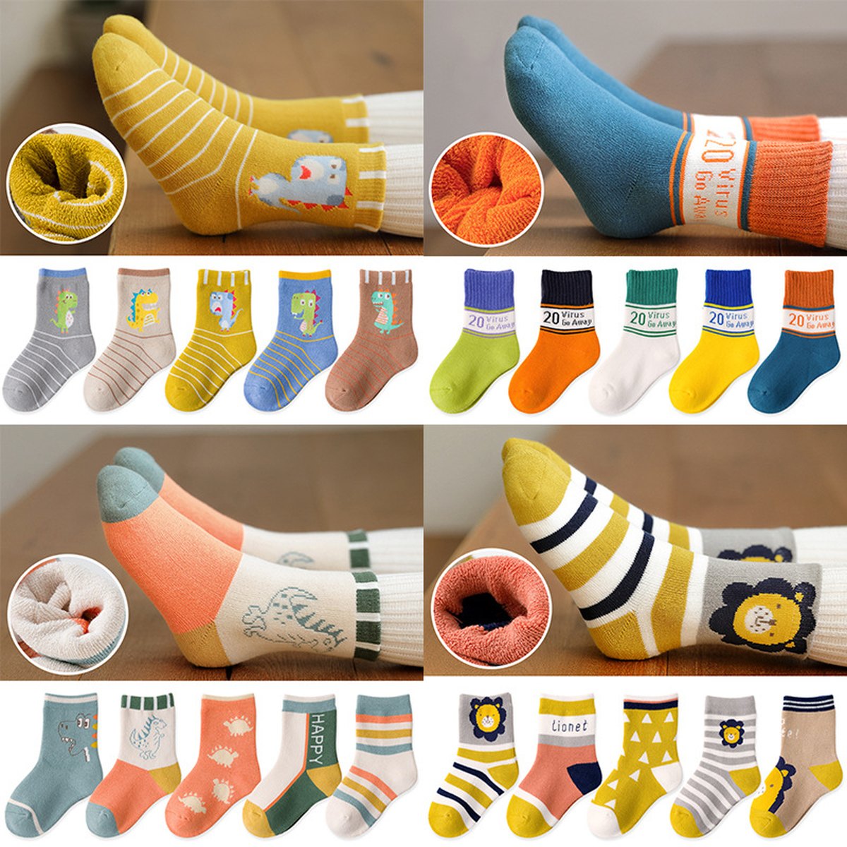 Thick Terry Socks Cartoon Casual Baby