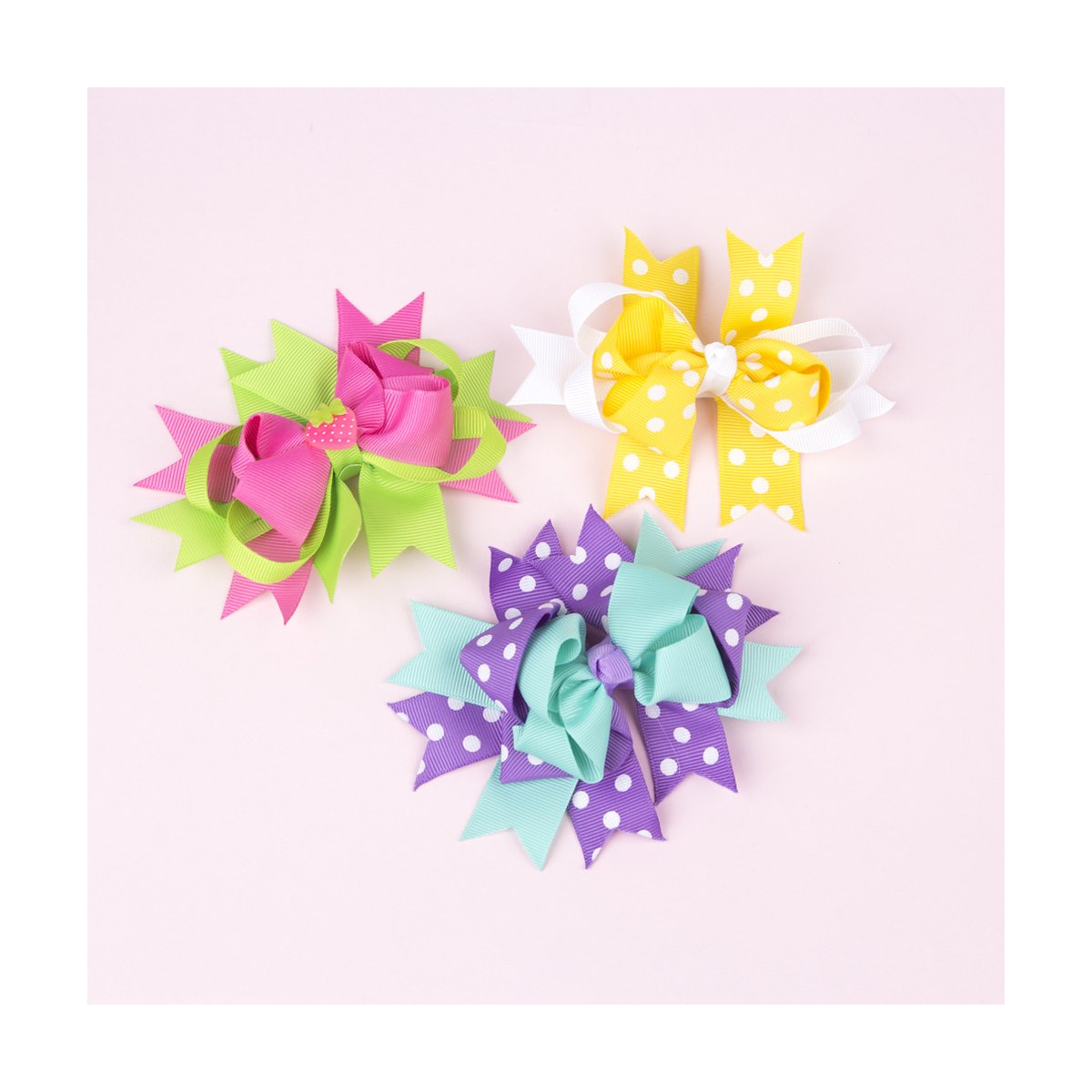 Three-piece Set Children's ' Multi-layer Bow Hair