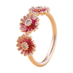 Three Pink Daisy Rings
