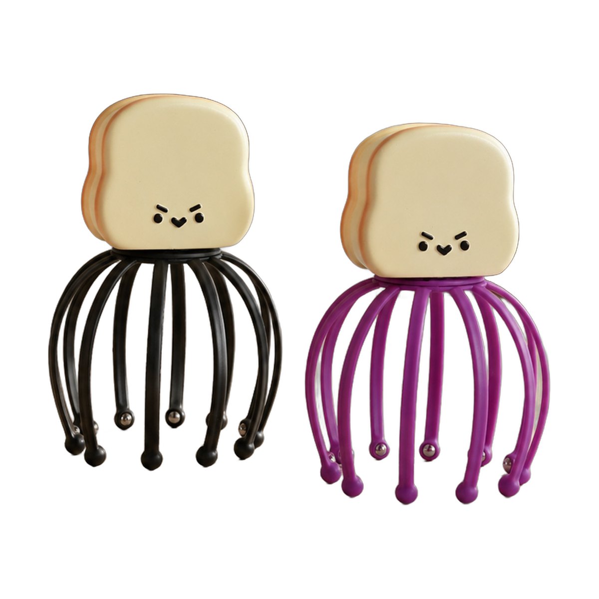 Toast-shaped Stainless Steel Scalp Massager