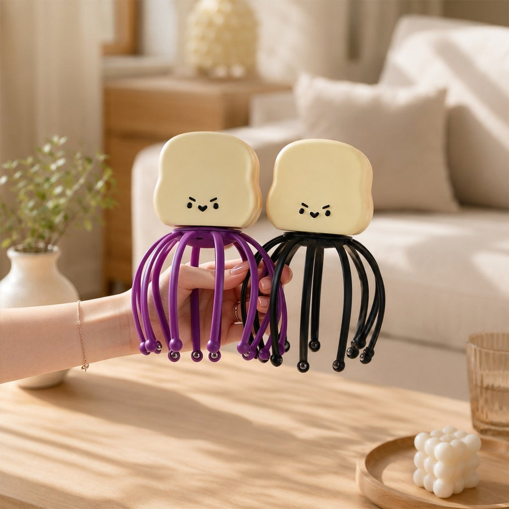 Toast-shaped Stainless Steel Scalp Massager