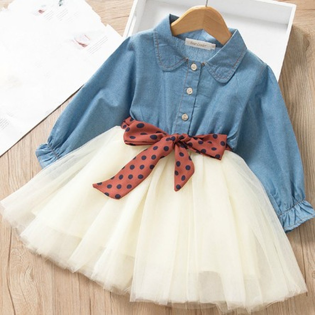 Toddler Denim and Tulle Dress