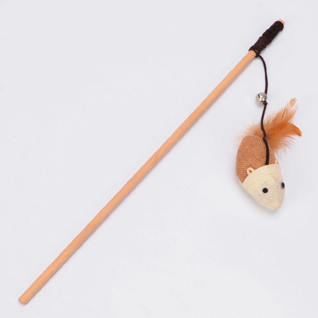 Toy Mouse Funny Cat Interactive Wood