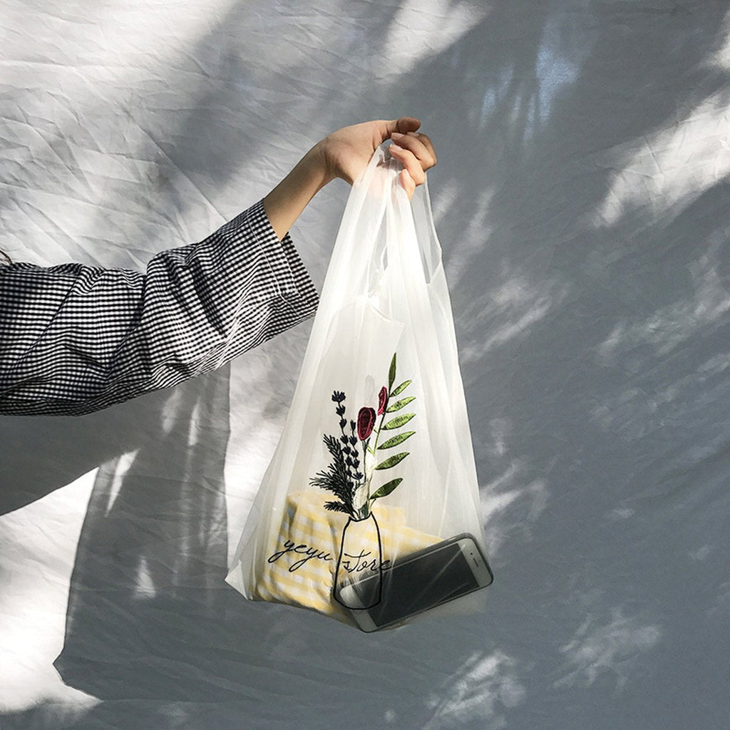 Transparent Handbag Mesh Embroidery