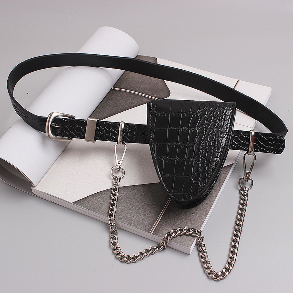 Triangle Mini Chain Belt Bag