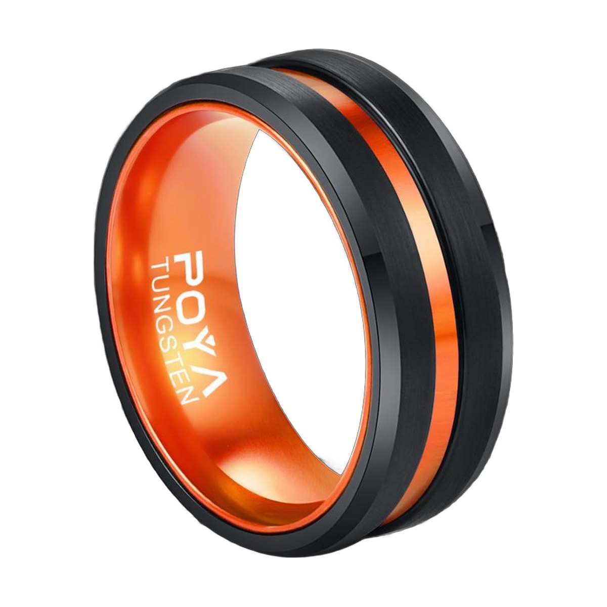 Tungsten Steel Ring Orange Inner