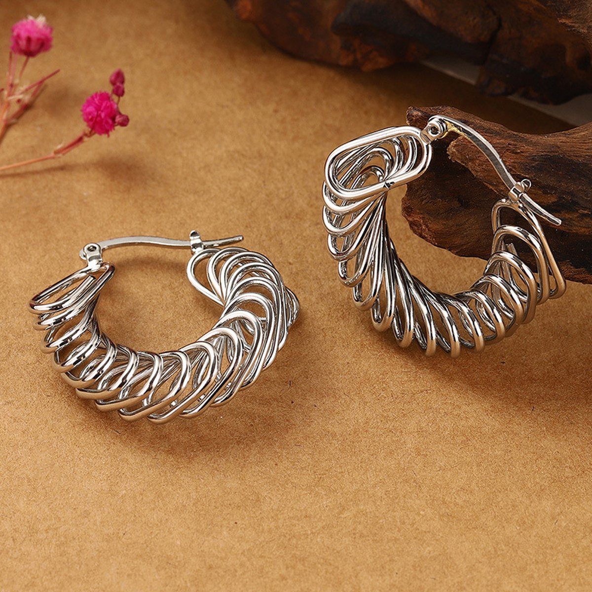 Twisted Hoop Earrings