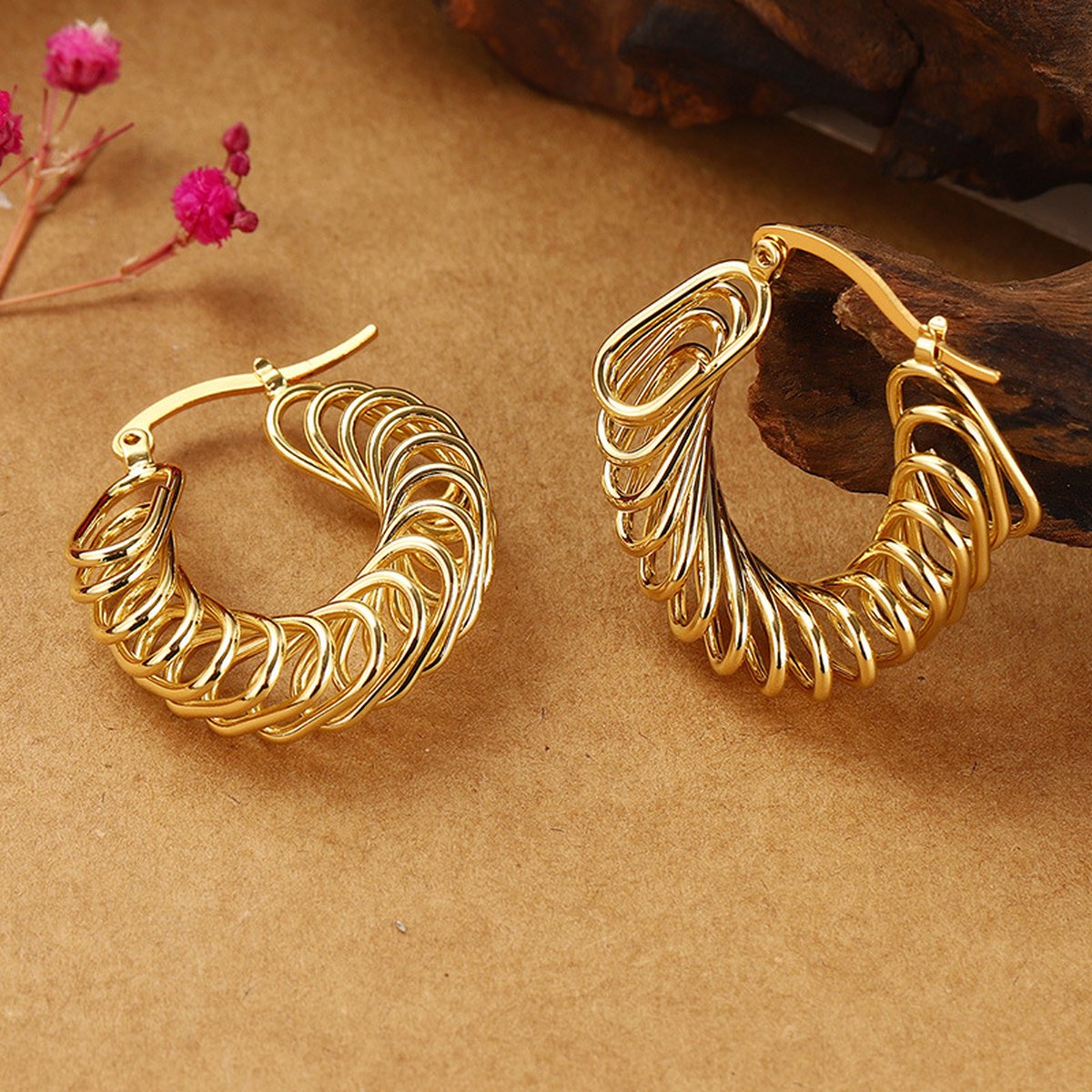 Twisted Hoop Earrings
